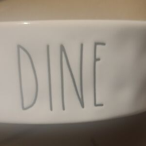 Rae Dunn White DINE Bowl pet
